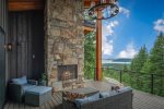 A covered deck with gas fireplace is THE place to enjoy